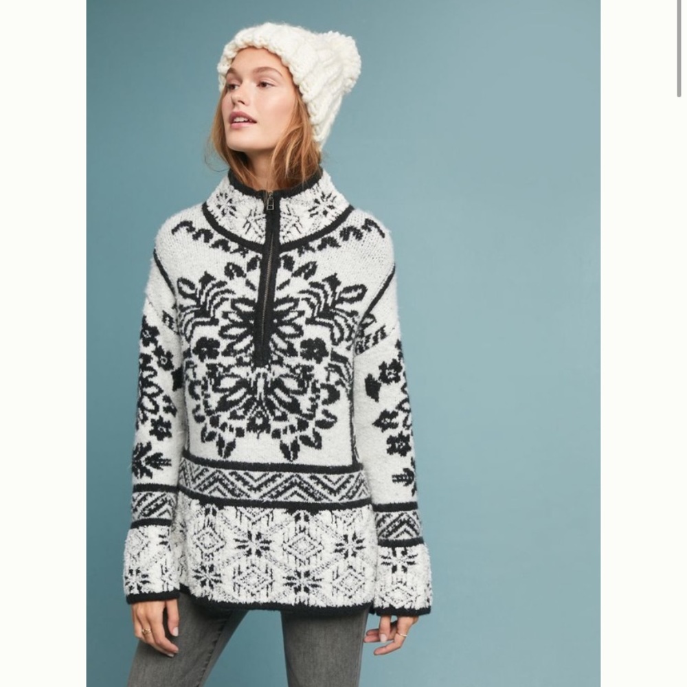 Anthropologie Alaskan half zip pullover